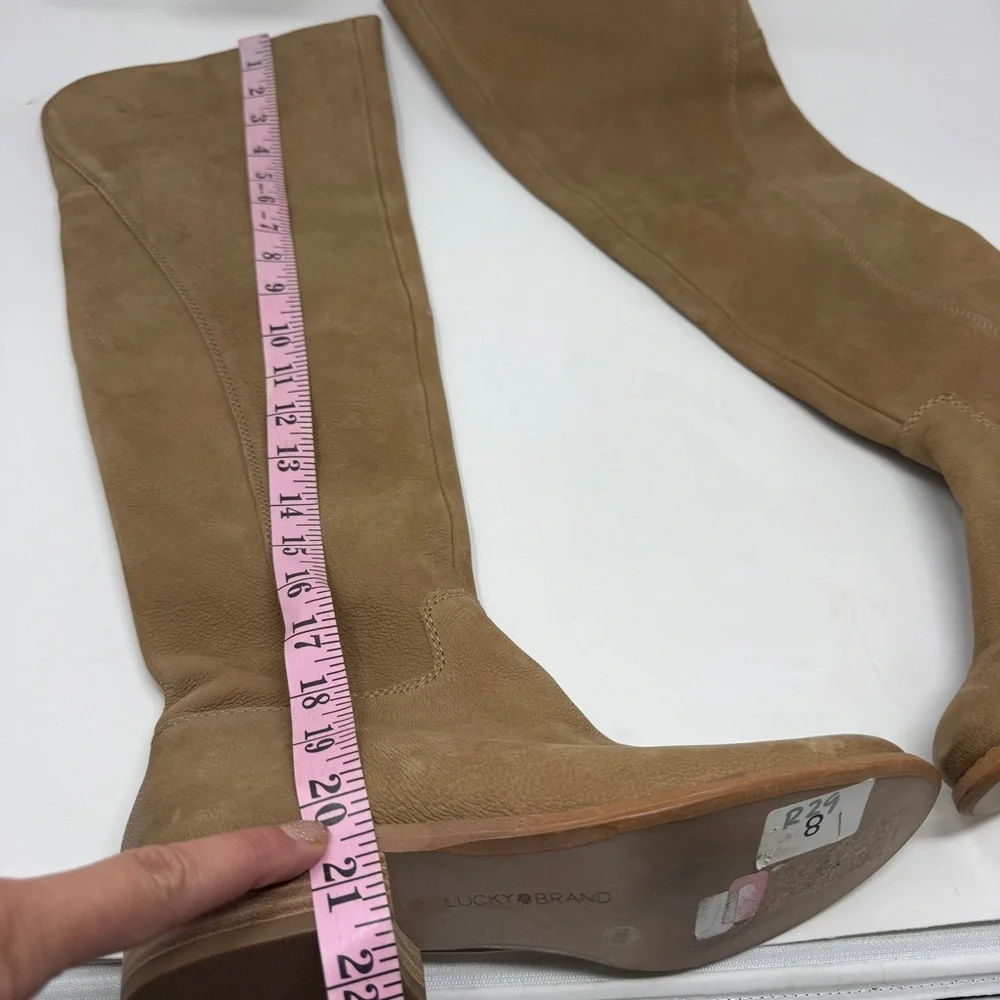 Lucky Brand Havaso Tan Over the Knee Leather Boots